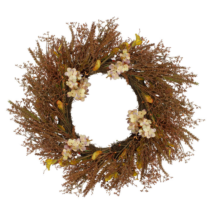 32" Brown Fall Grass Autumn Harvest Artificial Wreath – Unlit