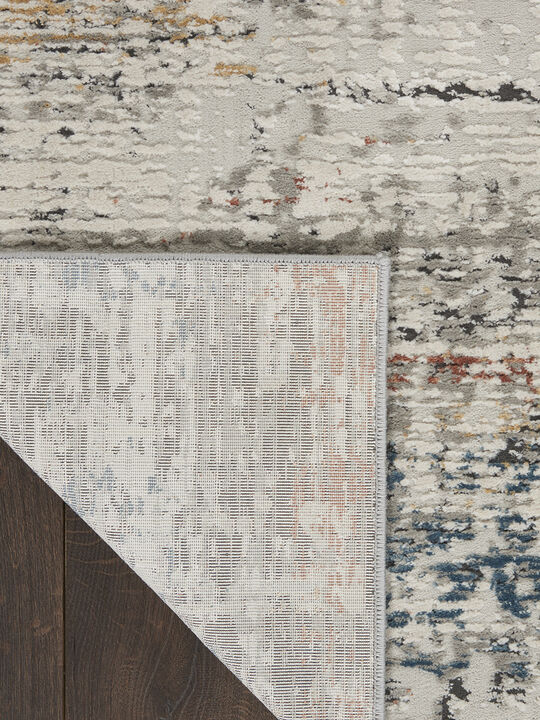 Rustic Textures RUS14 Light Gray/Multicolor 3'11" x 5'11" Rug