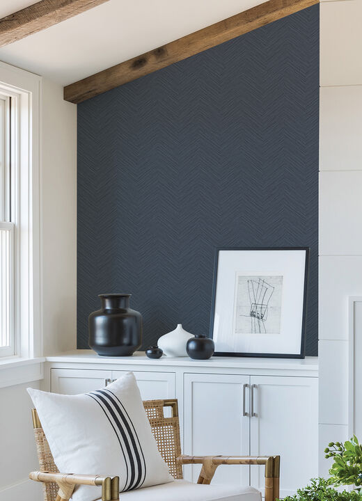 Apex Blue Weave Wallpaper (Set of 2)