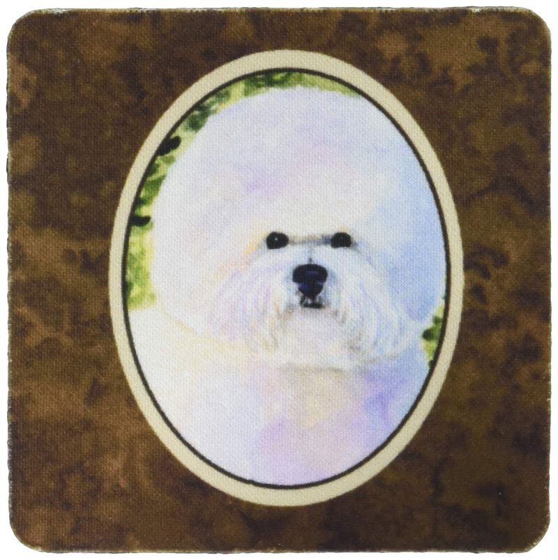 Caroline's Treasures SS8919FC Bichon Frise Foam Coasters (Set of 4), 3.5 H x 3.5 W, Multicolor image number 0
