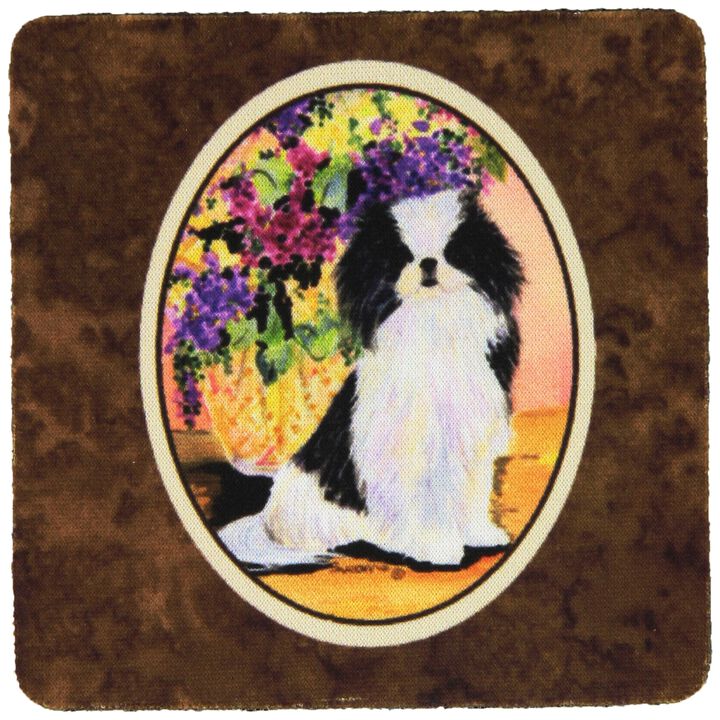 Caroline's Treasures SS8299FC Japanese Chin Foam Coasters (Set of 4), 3.5 H x 3.5 W, Multicolor