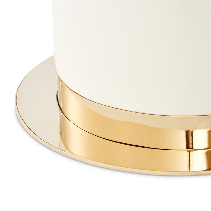 Michael Amini Lisbon Double Pedestal Dining Table - Silken Matte Cream image number 8
