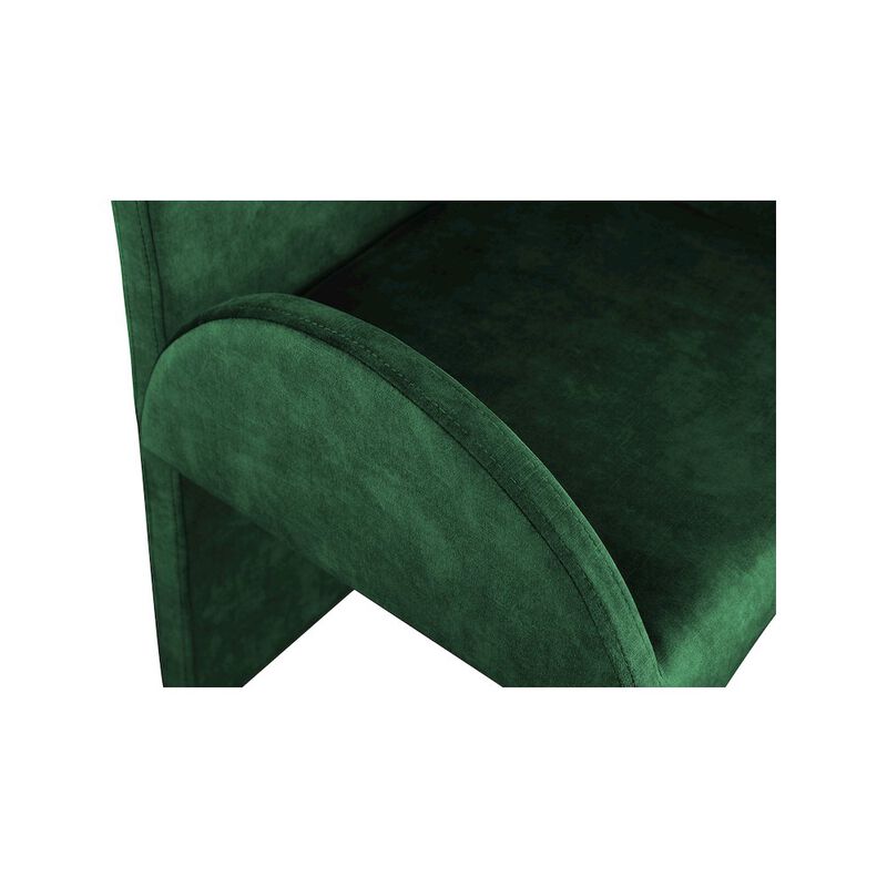 Meridian Furniture Summer Green Velvet Dining Arm Chair, Set of 2