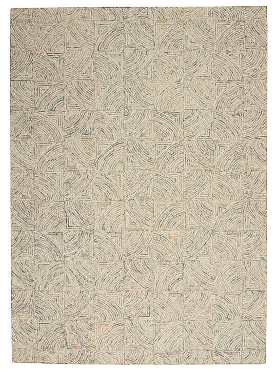 Interlock ITL05 Ivory/Multicolor 3'9" x 5'9" Rug