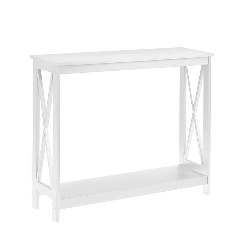 Wood Console Table with Bottom Shelf &ndash; Perfect for Living Room Storage and Display
