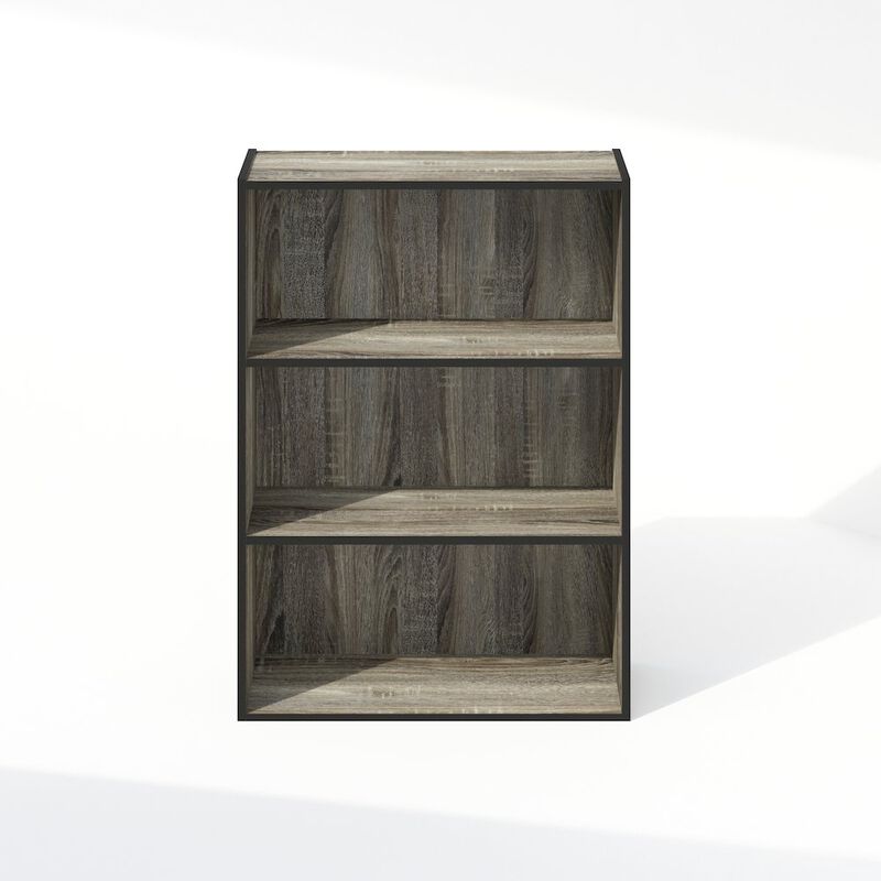 Simple Open Shelf, Bookcases, 3-Tier, French Oak