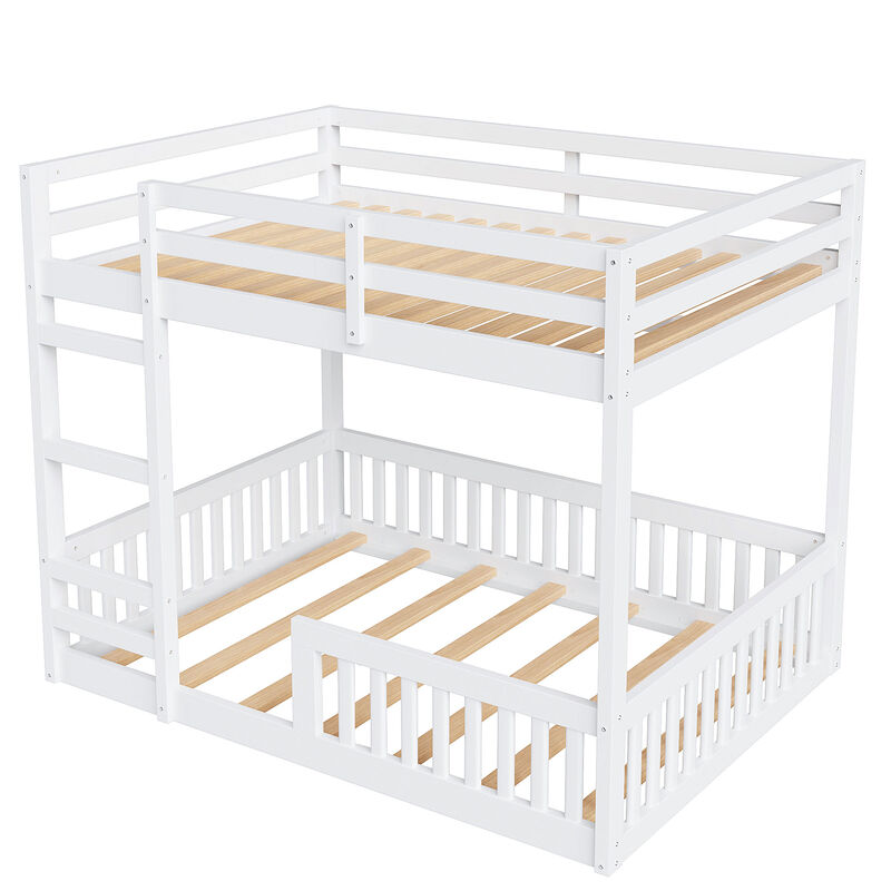 Merax Wood Bunk Bed with Ladder and Guardrails