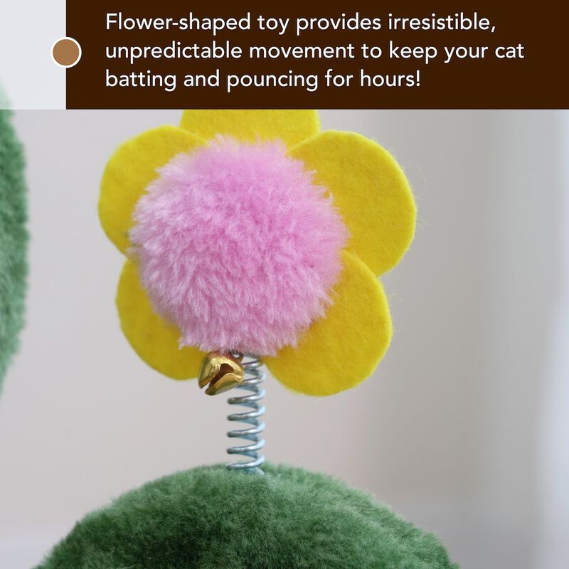 Petpals Natural Sisal Cactus-Shaped Cat Scratcher - 18"H, Natural Sisal, Small,