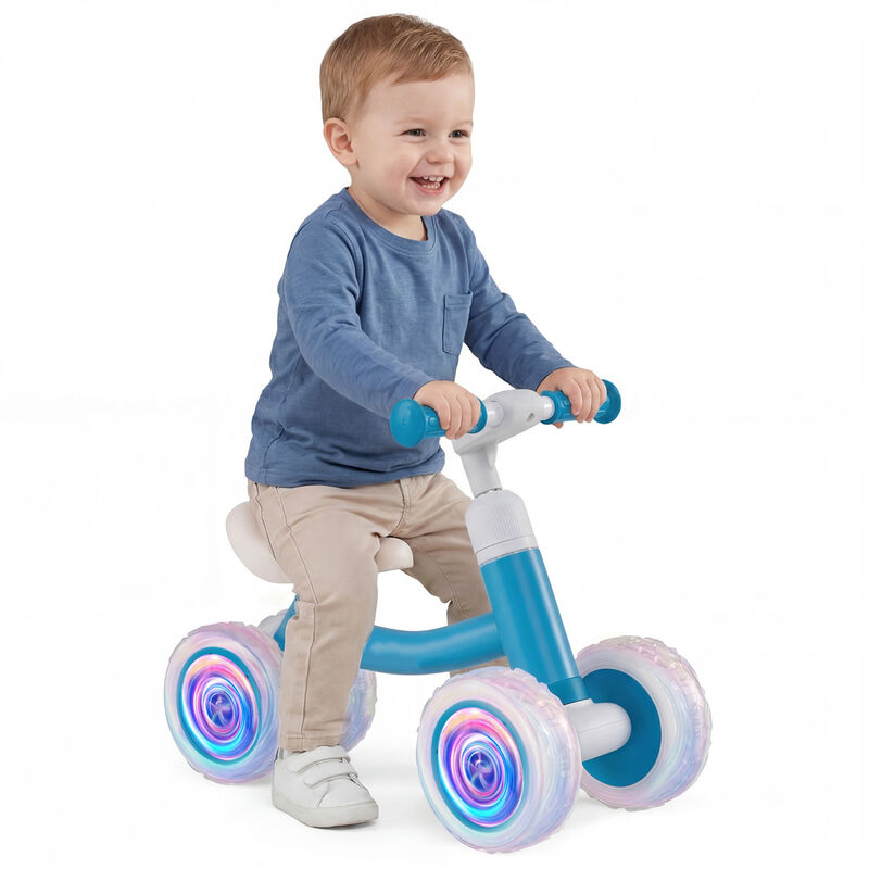 Baby Ride On Balance Bike with Adjustable Handlebar Seat and Light Up Wheels for Home image number 6