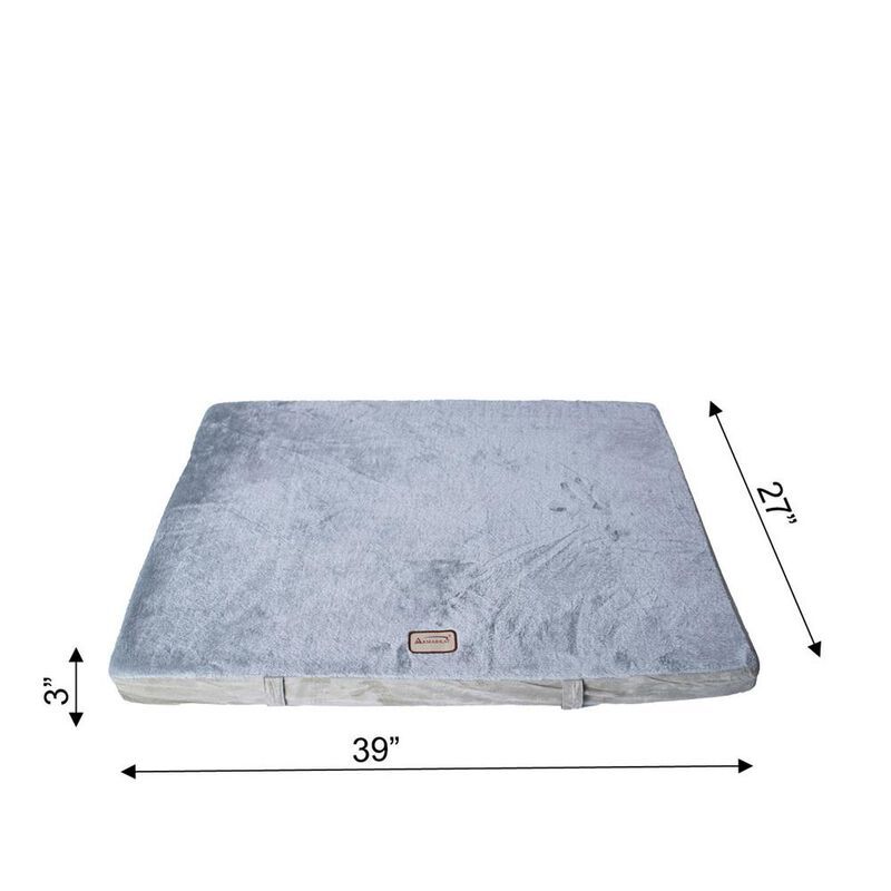 Armarkat Large Memory Foam Orthopedic Pet Bed Mat In Gray & Sage Green