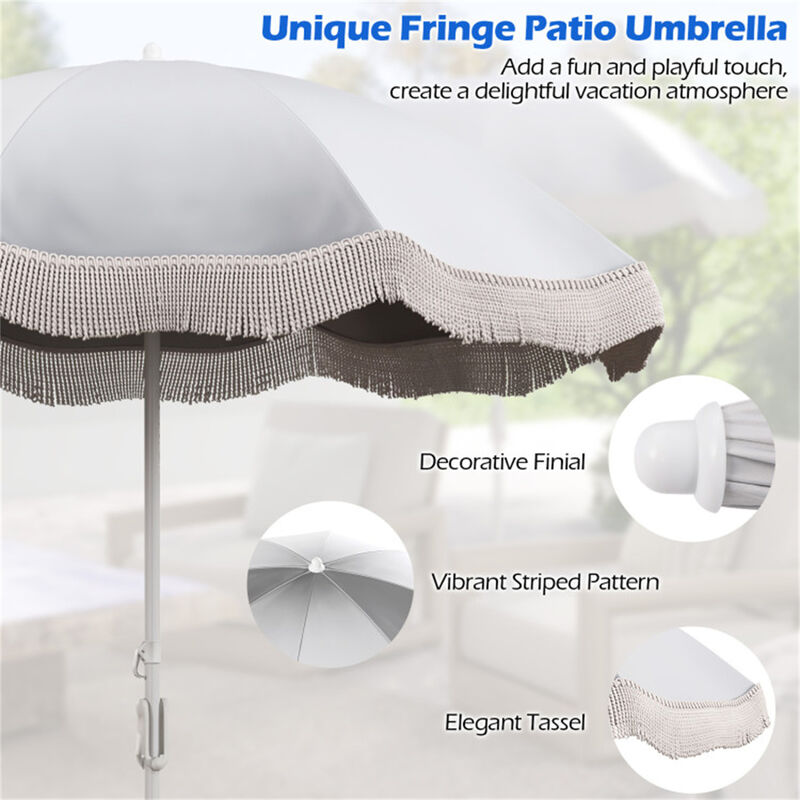 Offset Cantilever Umbrella with 360&deg; Rotation, Waterproof Sun Shade for Backyard