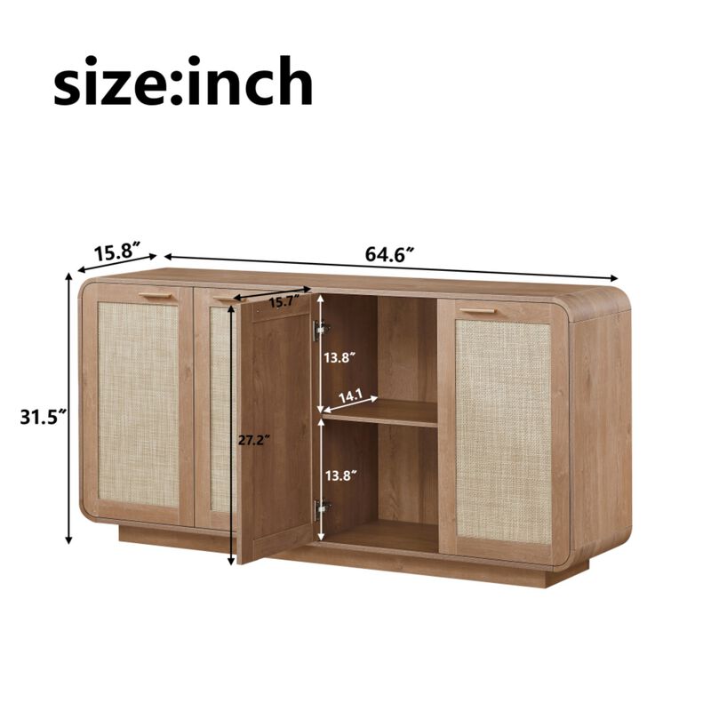 Gemcuk Sideboard Buffet Cabinet image number 9