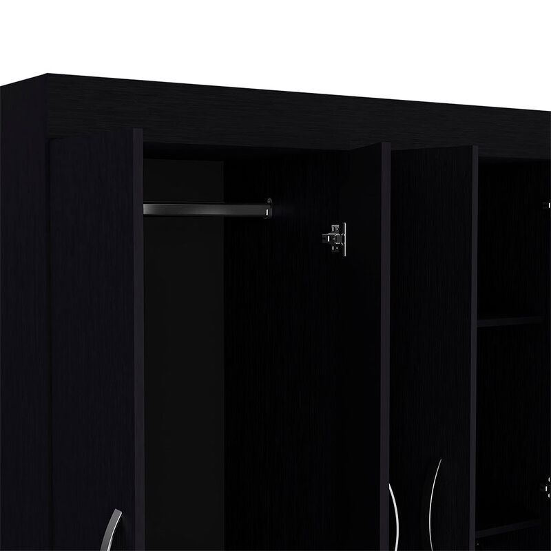 Mobile Armoire Velvet, Bedroom, Black