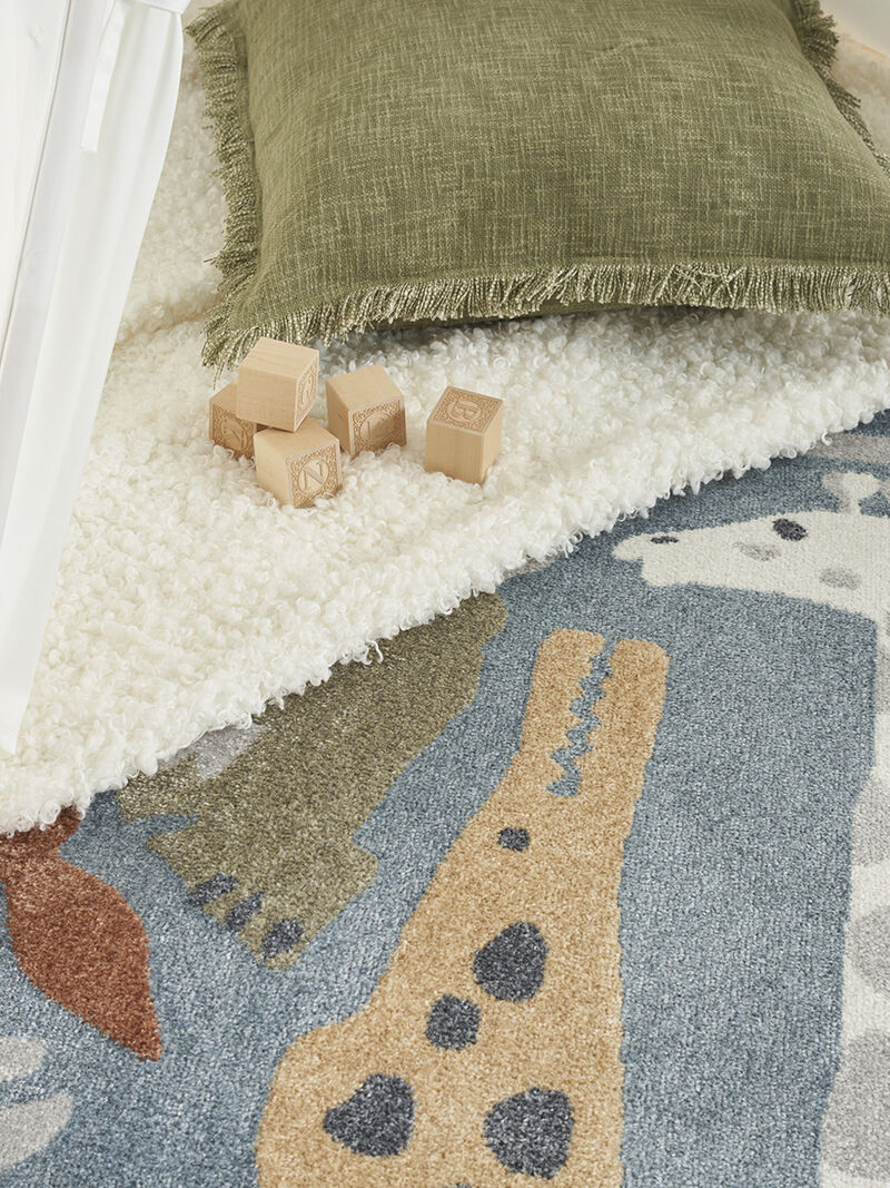 Astra Machine Washable ASW01 Multicolor 7'10" Round Rug