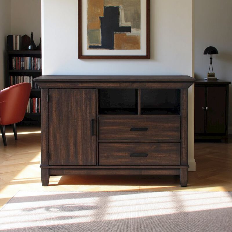 Starlight Canyon Home Brown Small Buffet Cabinet – Versatile Entryway or Short Floor Cabinet