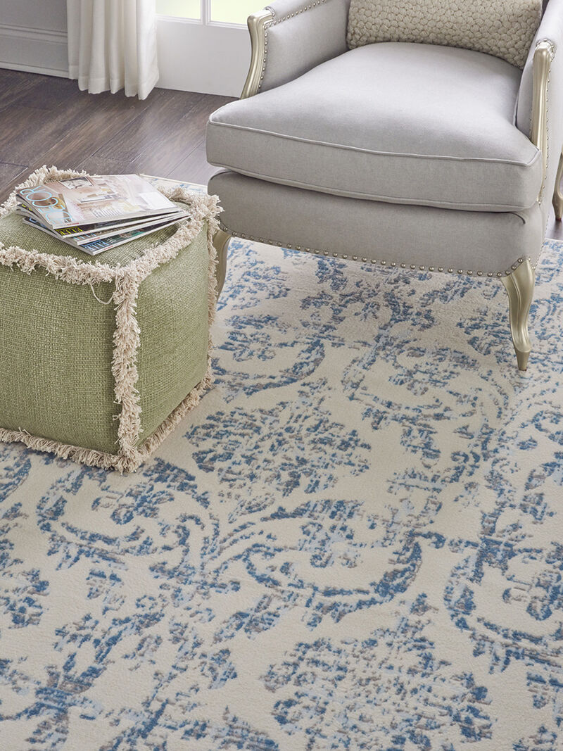 Jubilant JUB09 Ivory/Blue 8' x Round Rug