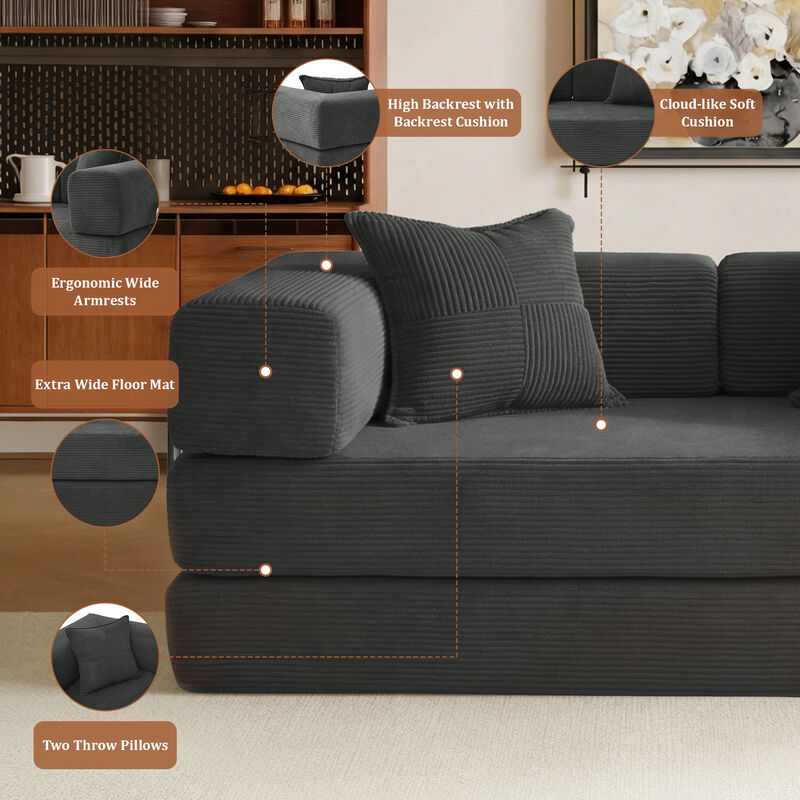 5-in-1 Convertible Sleeper Sofa Bed image number 5