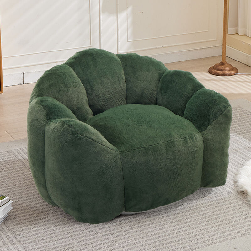 GOODSILO Ergonomic Memory Foam Bean Bag Sofa Chair with Pull Ring for Easy Mobility and Relaxation image number 1