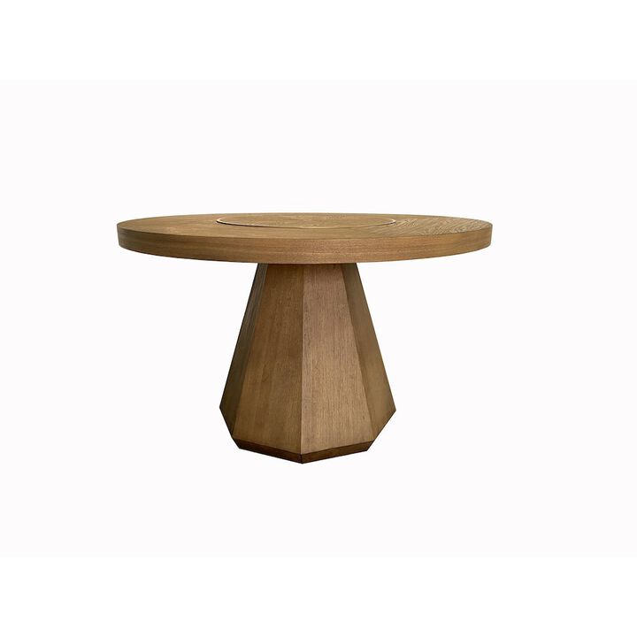 Aurora Round Dining Table W/ Lazy Susan