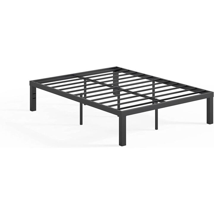 QuikFurn Full size Modern 16-inch Heavy Steel Metal Platform Bed Frame