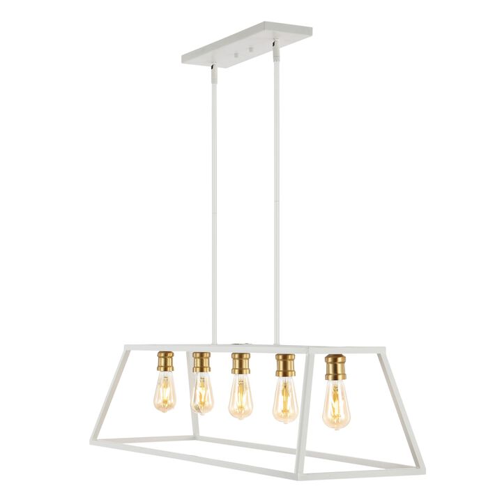 Floyd Adjustable Iron Farmhouse Vintage LED Dimmable Pendant