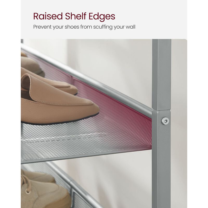 Shoe Organizer Rack with 5 Shelves and Extra Top Space &ndash; Tall Storage Unit for Footwear, Bags & Small Items