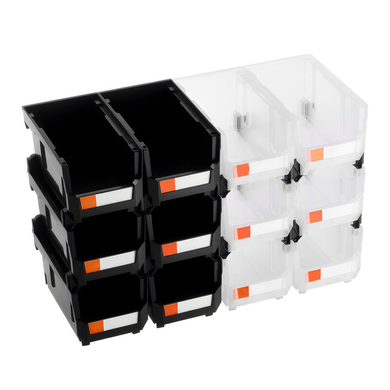 12 Pack Stackable Plastic Storage Bins, Organizer Containers for Small Items image number 5