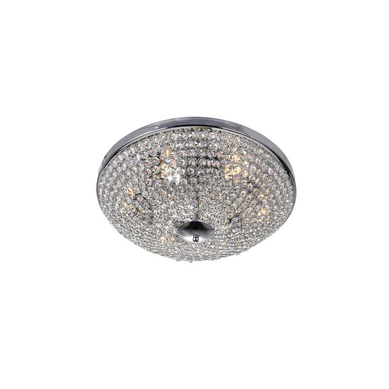 Globe 6 Light Bowl Flush Mount With Chrome Finish