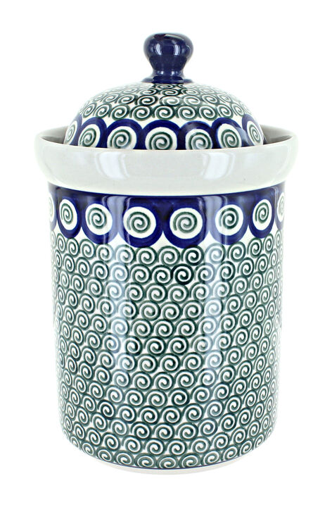 Blue Rose Polish Pottery Alyce Large Canister