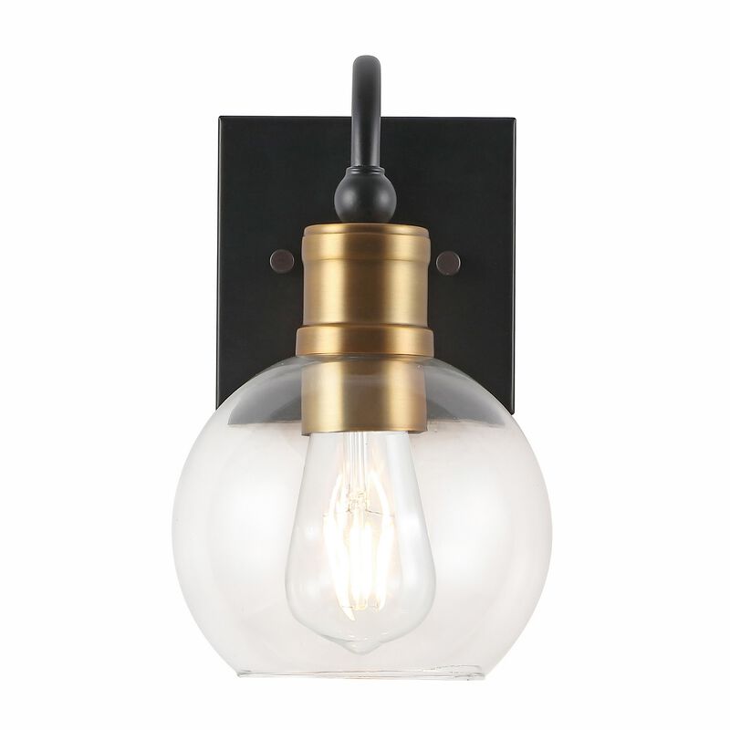 Marais Iron/Glass Rustic Vintage LED Vanity Light