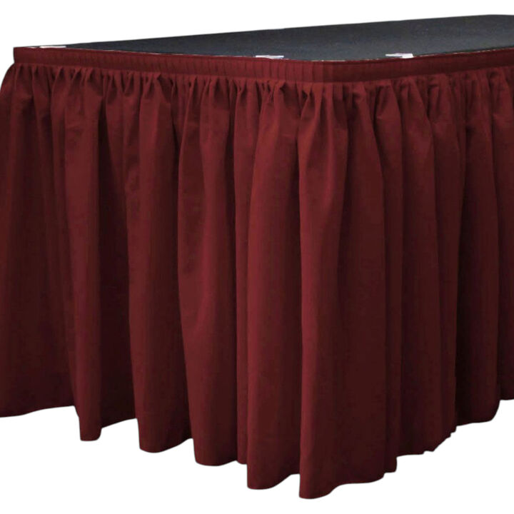Event Table Skirt Polyester Poplin 21ft Length 29in Height with 15 Clips