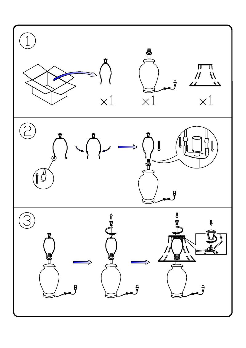 Ceramic Body Table Lamp with Brushed Details, Set of 2, Beige and White - Benzara