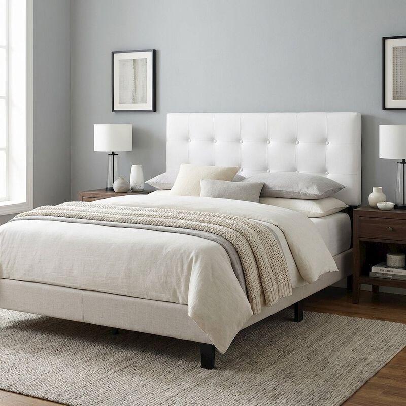 Upholstered Vinyl Full Headboard with Stylish Design and Durable Build image number 4