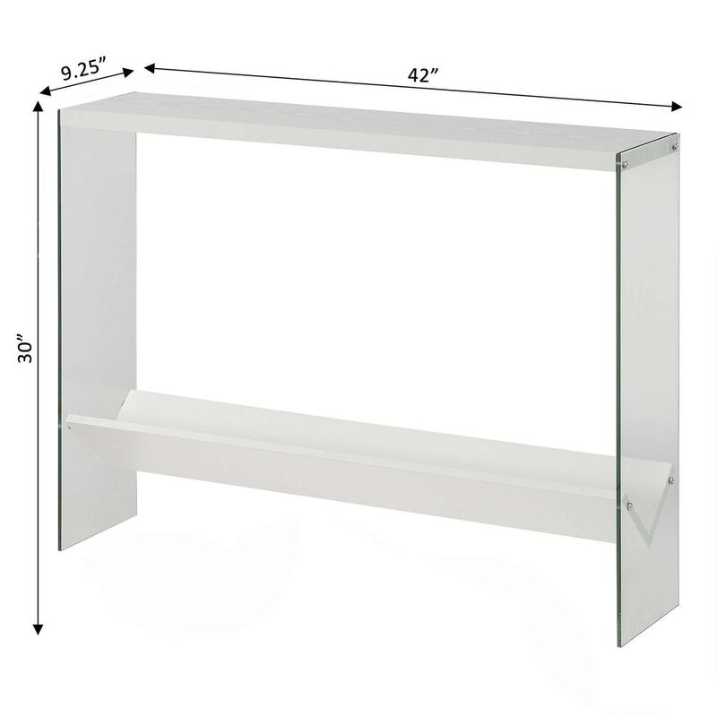 Convenience Concepts SoHo V Console Table with Shelf, R4-0552