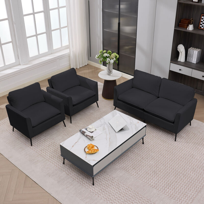 GOODSILO Comfortable Upholstered Single Sofa Armchair Leisure Accent Seating image number 7
