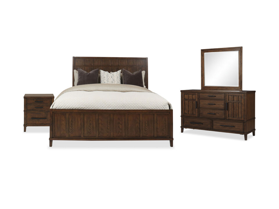 Hudson Oak Twin 4-piece Bedroom Set