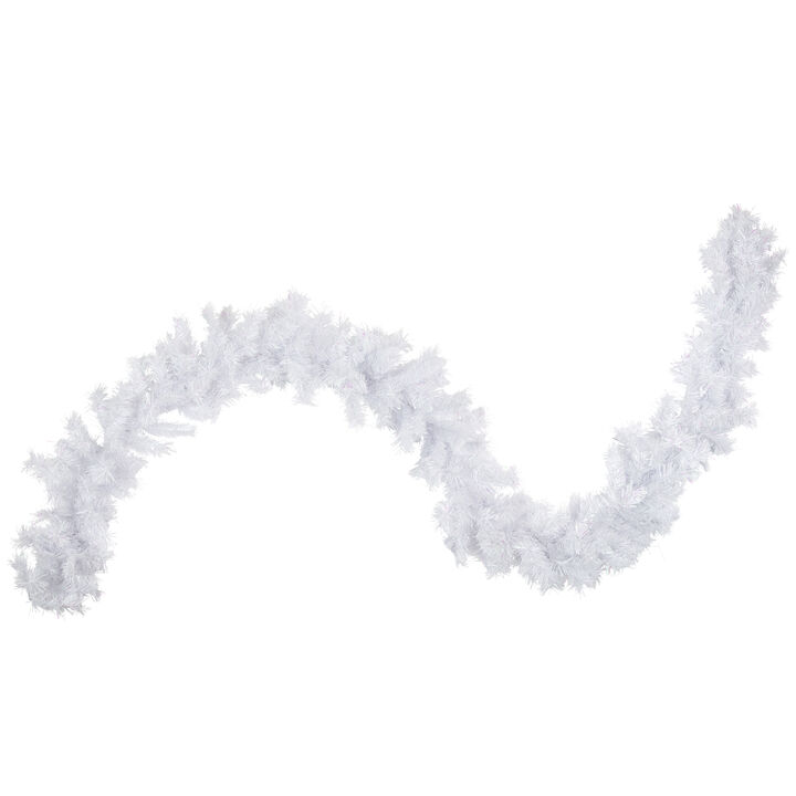 9' x 10" Icy White Iridescent Spruce Artificial Christmas Garland - Unlit