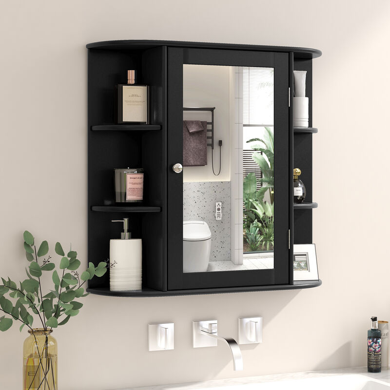 Multipurpose Mount Wall Surface Bathroom Storage Cabinet with Mirror