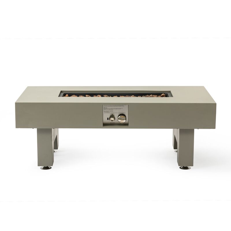 Mondawe 42 Inch 50,000 BTU Propane Fire Pit Table With Button Ignition & Knob Temperature Control