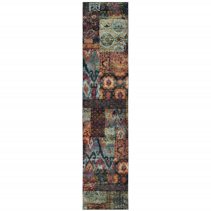 HomeRoots Ikat Runner Rug