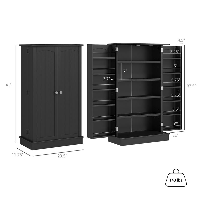 Hivvago Freestanding Kitchen Storage Cabinet with 5-Tier Shelving image number 2