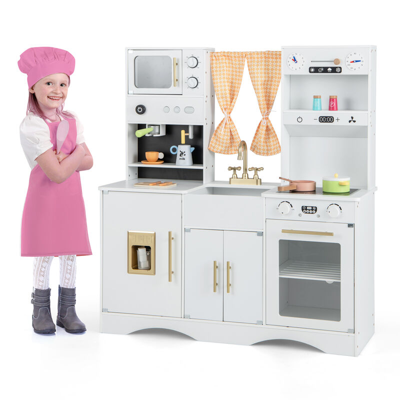 Kids 3+ Kitchen Playset with Microwave and Coffee Maker for Pretend Play image number 1