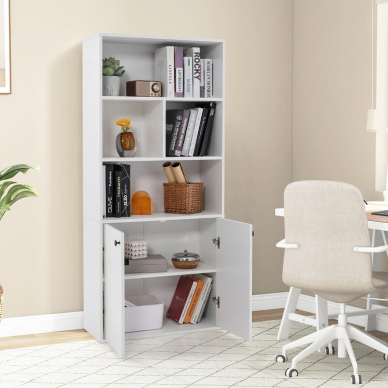 Hivvago 5-Tier Freestanding Bookcase with Open Cubes and Adjustable Shelf