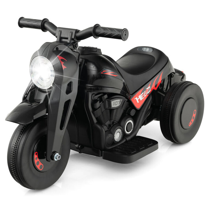 Kids 6V Electric Motorcycle Ride On Toy with Bubble Maker and Sound Effects