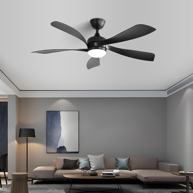 52 Inch Modern Ceiling Fan With 3 Color Dimmable 5 ABS Blades Remote Control With Led Light image number 7