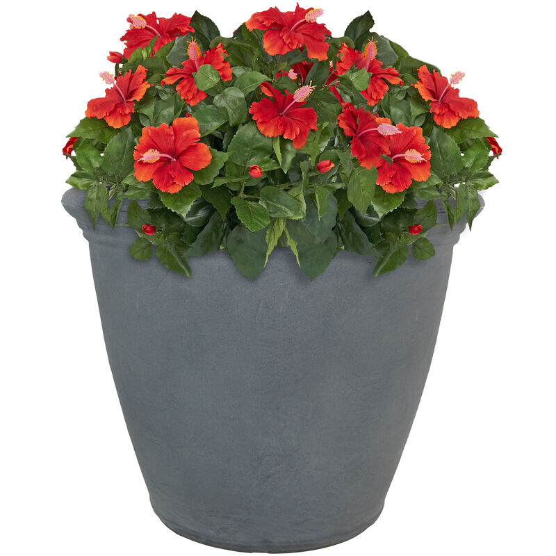 Sunnydaze 20 in Anjelica Polyresin Planter with UV-Resistance