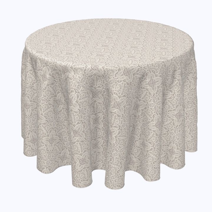Fabric Textile Products, Inc. Round Tablecloth, 100% Polyester, Abstract Detailed Lace