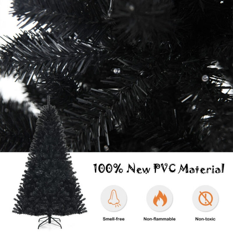 7ft Spooky Christmas Tree with Purple LED Lights image number 6
