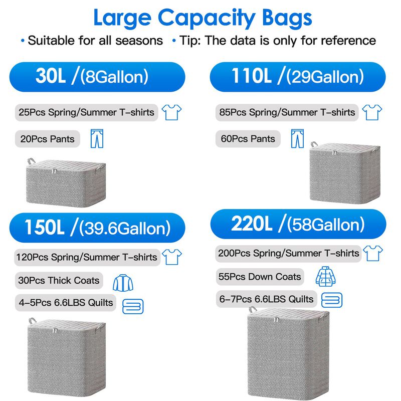 4 Pack Foldable Non Woven Storage