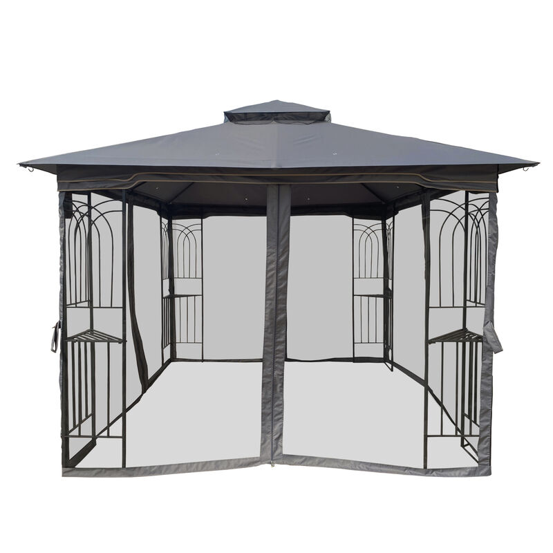 Streamdale 10x10 Patio Gazebo Canopy with Mosquito Net image number 5